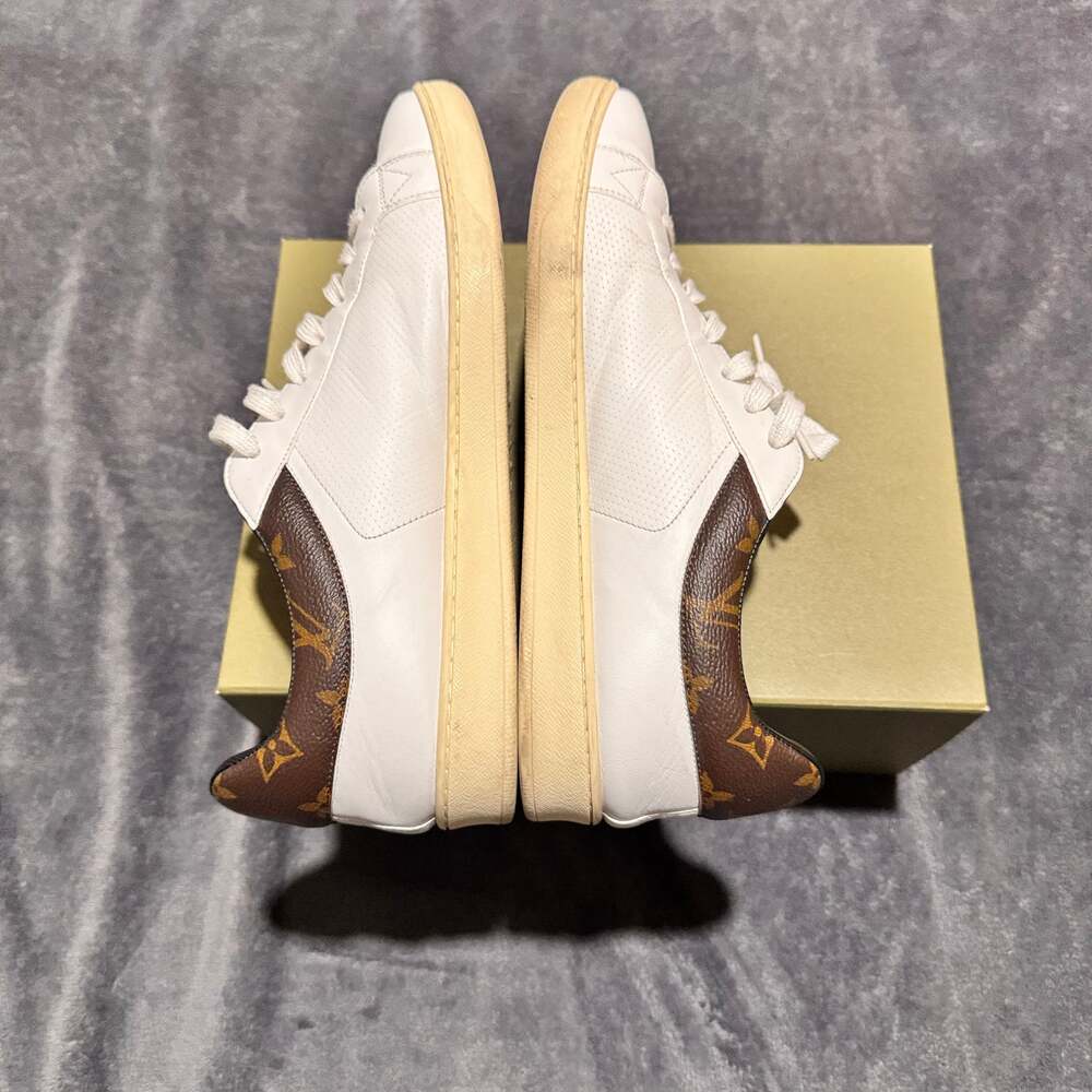 Louis Vuitton Monogram White Leather Sneakers - Picture 6 of 8